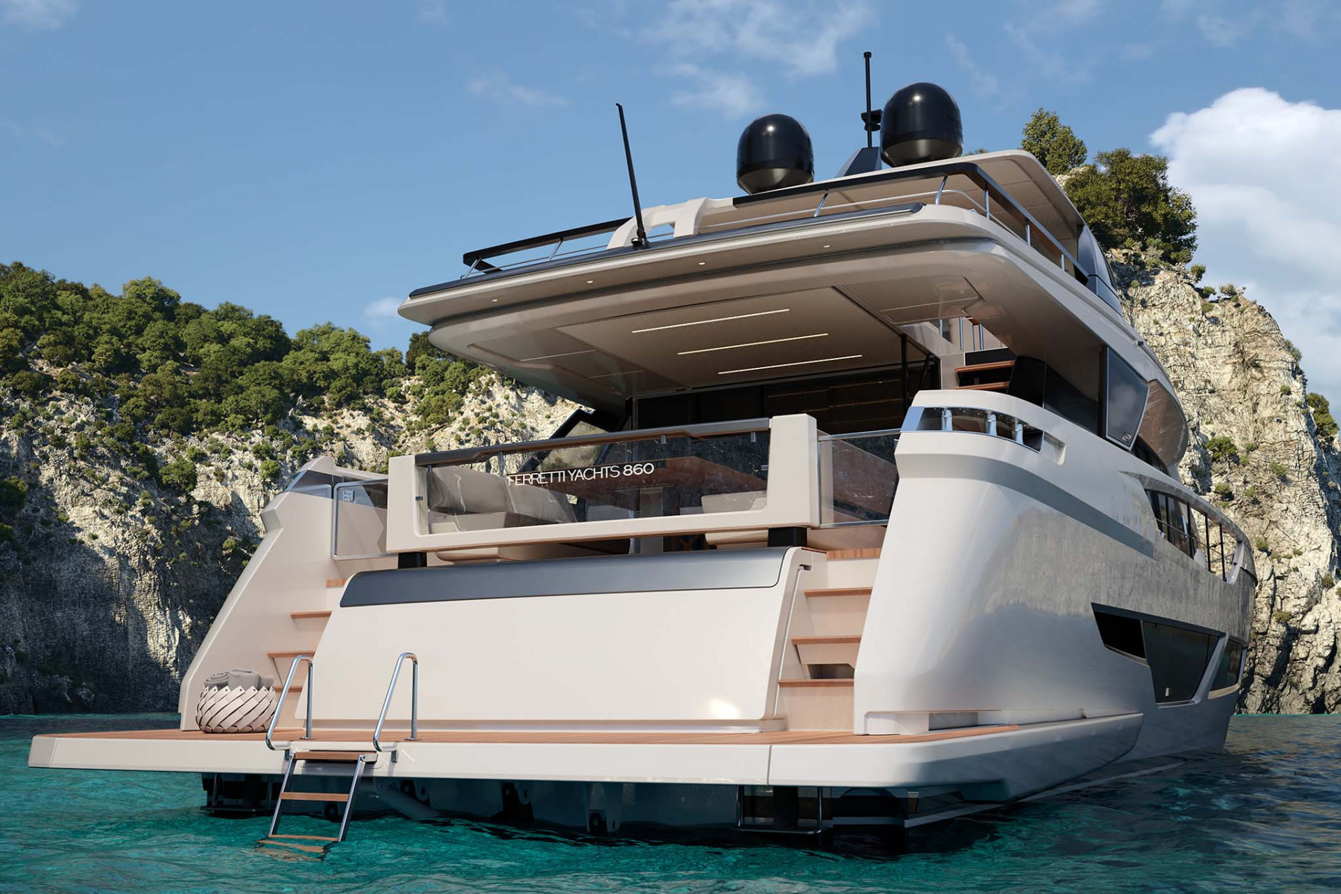 Ferretti Yachts 860 - Abys Yachting - 2023 - Glass Parapet