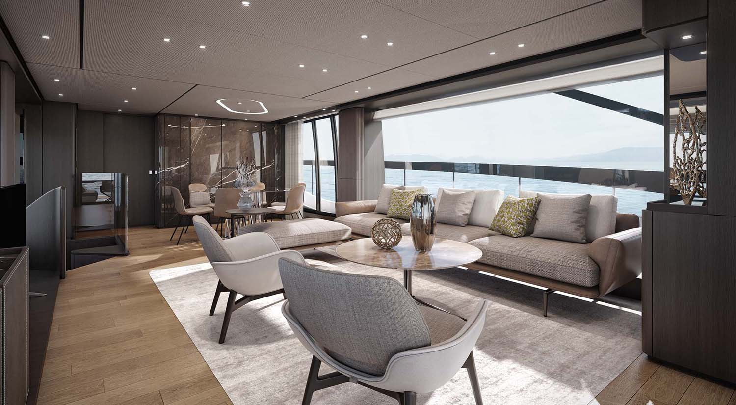 Ferretti Yachts 860 - classic atmosphere